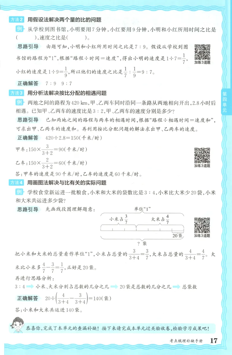 补缺手册_25秋小学语数英习题试卷_数学_人教版_25秋1-6年级上册数学《王朝霞考点梳理时习卷》_六年数学上册《王朝霞考点梳理时习卷》人教25秋