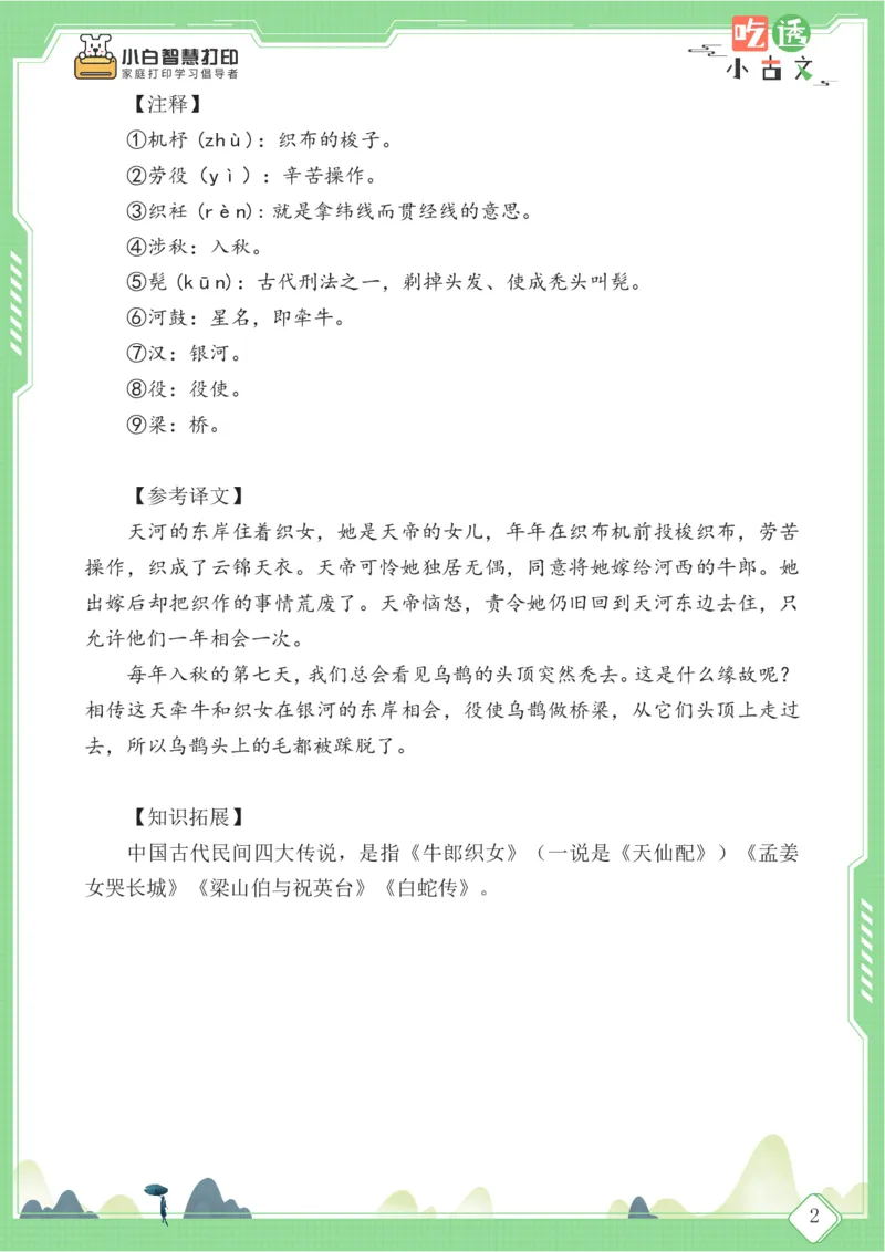 四年级文言文阅读理解59篇（含答案）_25秋小学语数英习题试卷_语文_小学文言文小古文练习