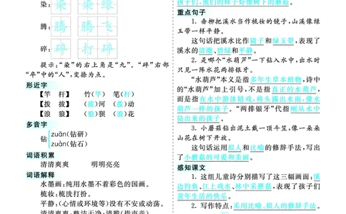 第6单元核心考点清单_三年级上下册资料_小学三年级学习资料-25年更新版_3-02、小学三年级语文下册_3-2-1、学习资料、复习、知识点、归纳汇总_语文3年级1-8单元考核清单