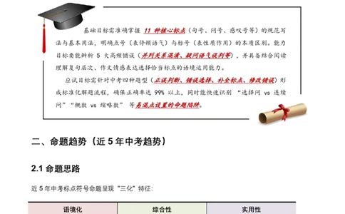 全国中考语文一轮复习讲义：标点符号(原卷)_462026中考语文一轮复习练考点+练专题+练模块_标点符号