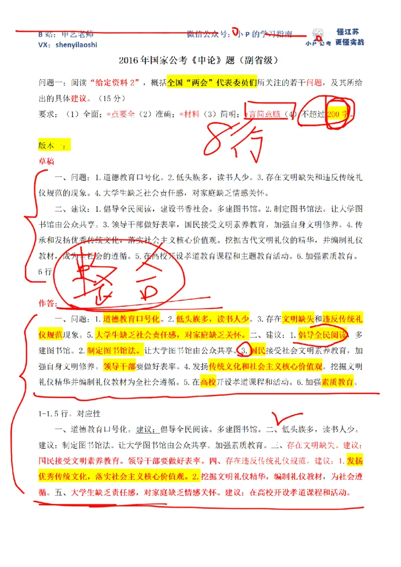 2016年国家公考《申论》题（副省级）第1题_2026考公资料_（12）小p公考_2025合集_申论申艺（小P公考）公众号：上岸总站_申艺申论讲义_2025年江苏省考申论全程班Day2