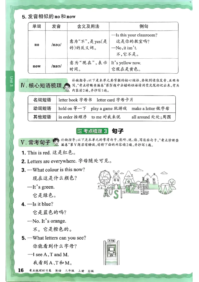 英语三上JJ版考点梳理补缺手册_25秋小学语数英习题试卷_英语_冀教版_英语《王朝霞考点梳理时习卷》冀教25秋_25秋《王朝霞考点梳理时习卷》英语冀教三上