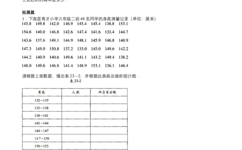 第23讲概率初步（学生版）_小学数学思维训练电子版举一反三奥数逻辑拓展专项图解强化_六年级_数学六年级（教师版+学生版，含详细解析）全国通用(23)份_学生版