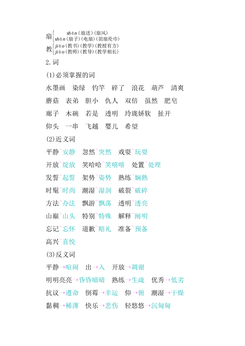 第六单元知识小结_三年级上下册资料_小学三年级学习资料-25年更新版_3-02、小学三年级语文下册_3-2-1、学习资料、复习、知识点、归纳汇总_语文3年级1-8单元知识小结