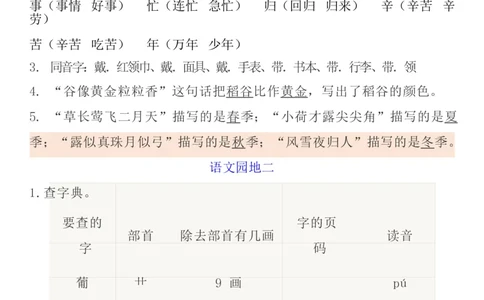 统编语文二上1-8单元考试知识点_二年级上下册资料_小学二年级学习资料-25年更新版_2-01、小学二年级语文上册_2-1-1、复习、知识点、归纳汇总