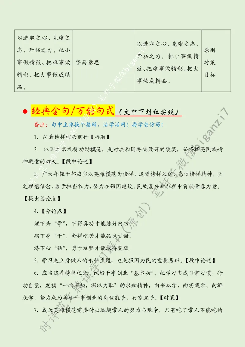 1006---标注绿-向着榜样埋头前行_2026考公资料_（57）申论材料_00、笔杆子晨读材料_2024笔杆子晨读_笔杆子10月时政_1006向着榜样埋头前行话题：核心价值观