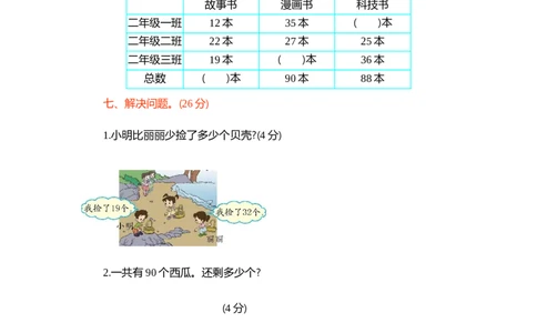 第六单元测试卷1_一年级上下册资料_小学一年级学习资料-25年更新版_1-04、小学一年级数学下册_1-4-2、练习题、作业、试题、试卷_青岛54版_青岛54版单元检测卷