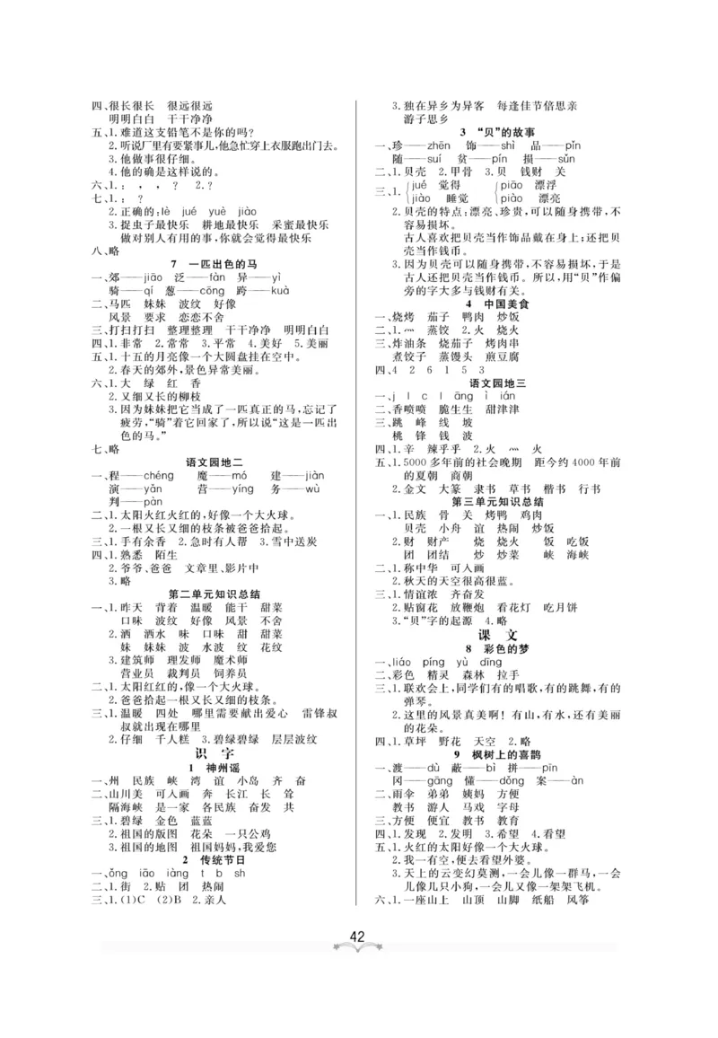 测试卷及参考答案_二年级上下册资料_小学二年级学习资料-25年更新版_2-02、小学二年级语文下册_2-2-2、练习题、作业、试题、试卷_电子册类_《黄冈冠军课课练》语文2年级下册（RJ）