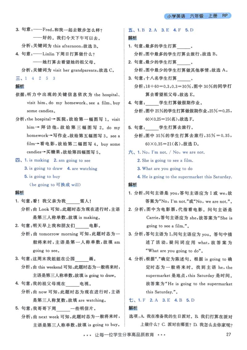 六年级英语上册人教PEP版25秋《53天天练》答案_25秋小学语数英习题试卷_英语_人教版_1-6年级英语上册人教PEP版25秋《53天天练》_六年级英语上册人教PEP版25秋《53天天练》