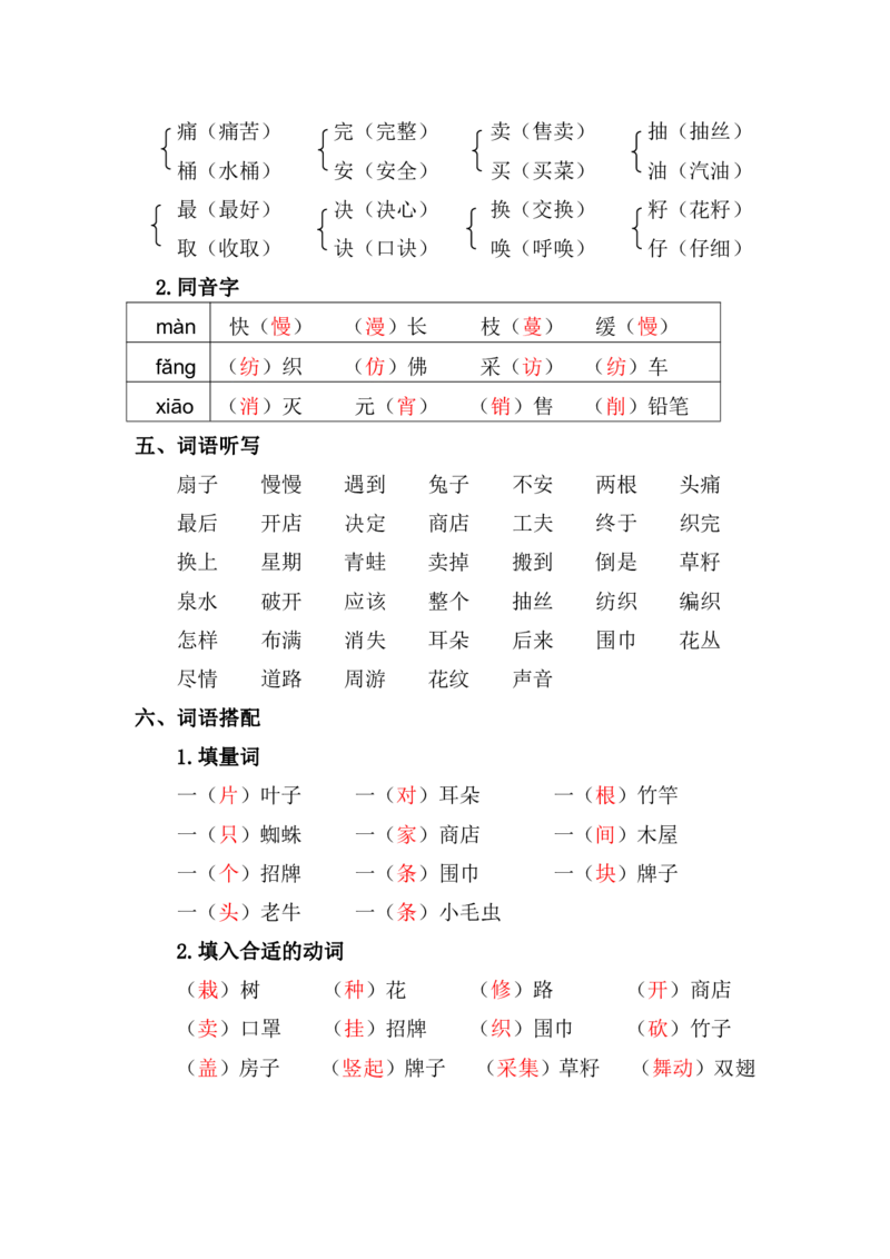 资料丨二（下）语文第七单元复习重点_二年级上下册资料_小学二年级学习资料-25年更新版_2-02、小学二年级语文下册_2-2-1、复习、知识点、归纳汇总_资料丨二（下）语文单元复习重点