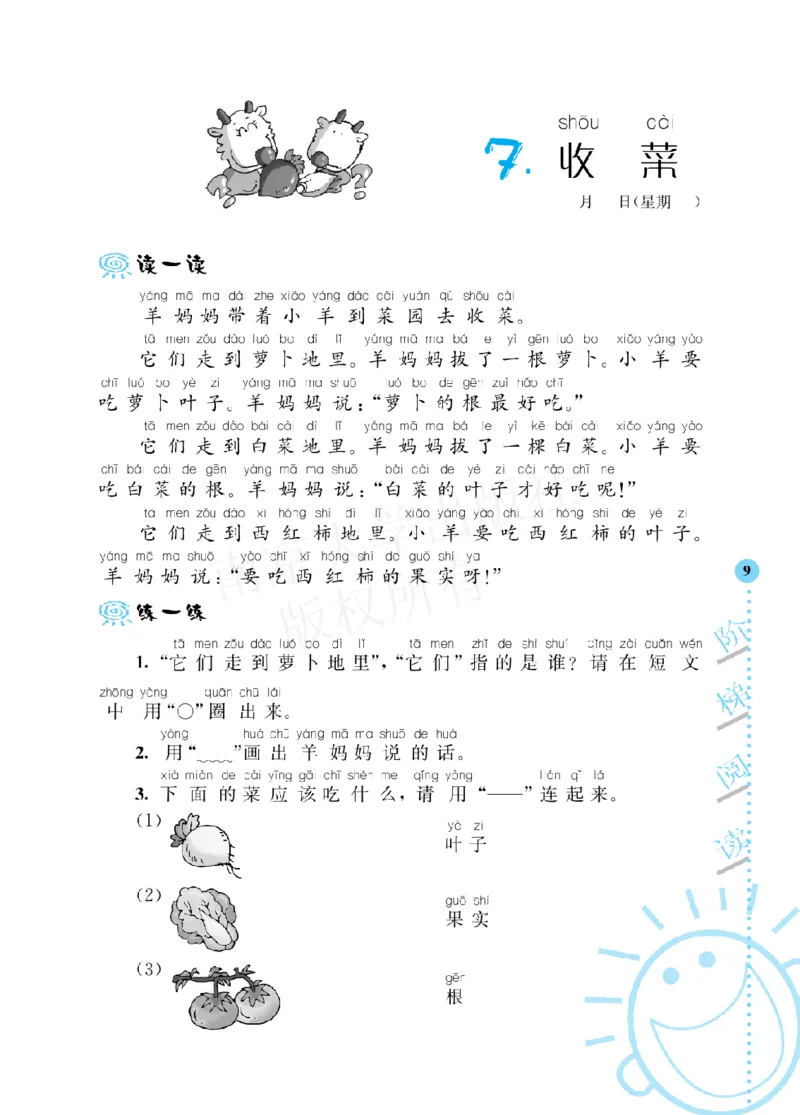 部编版语文一年级阶梯阅读培优训练_一年级上下册资料_小学一年级学习资料-25年更新版_1-01、小学一年级语文上册_08、专项练习_阅读专项