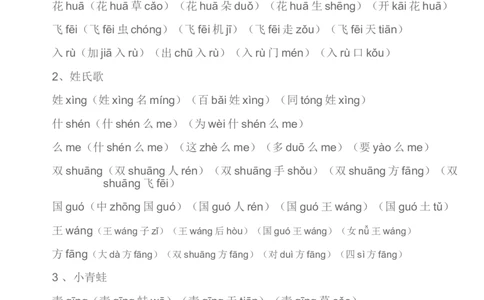生字组词汇总资料_一年级上下册资料_一年级上语数英上下册学习资料_3-6-2、小学一年级语文下册_统编、部编、人教（语文全国统一只有一个版）_1、知识点总结_专项-字词句子