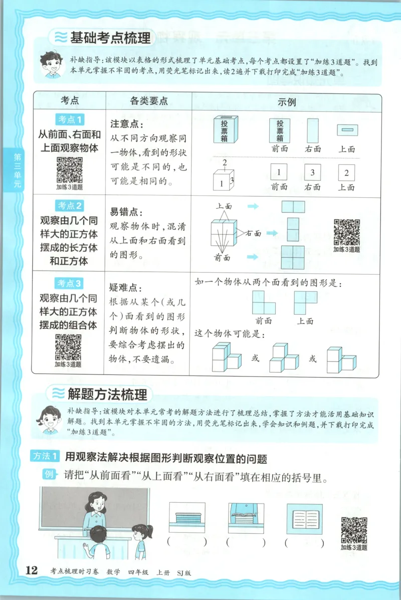 补缺手册_25秋小学语数英习题试卷_数学_苏教版_数学《王朝霞考点梳理时习卷》苏教25秋(1)_考点梳理时习卷数学SJ4上