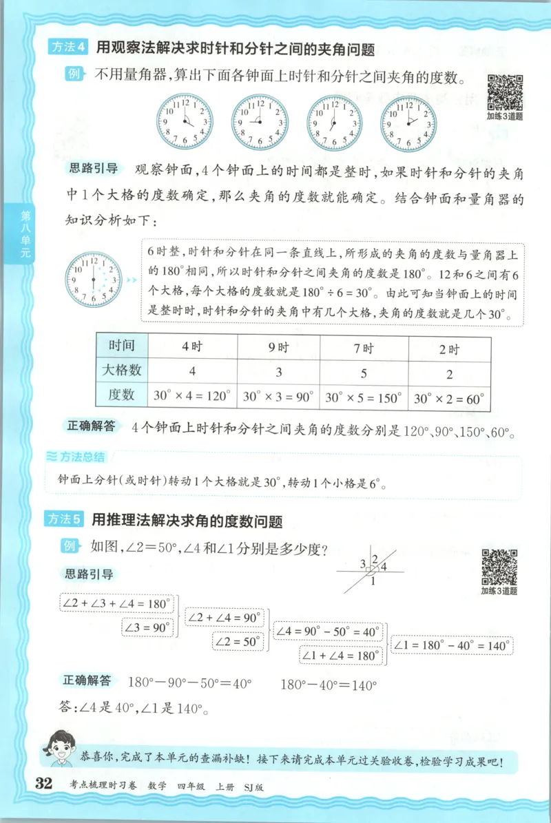 补缺手册_25秋小学语数英习题试卷_数学_苏教版_数学《王朝霞考点梳理时习卷》苏教25秋(1)_考点梳理时习卷数学SJ4上