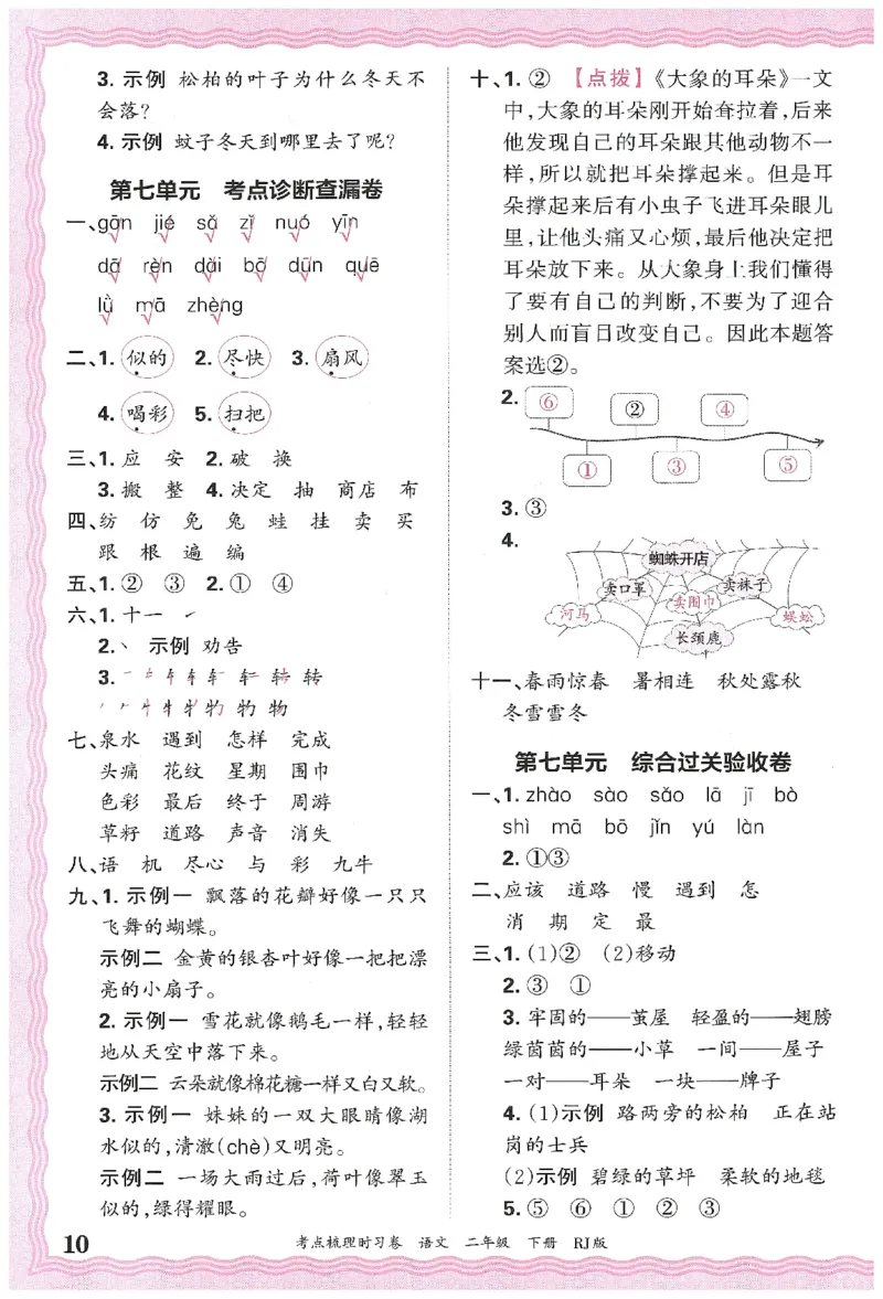 考点梳理时习卷语文二年级下答案精解精析_二年级上下册资料_53黄冈多个品牌系列资料_英语