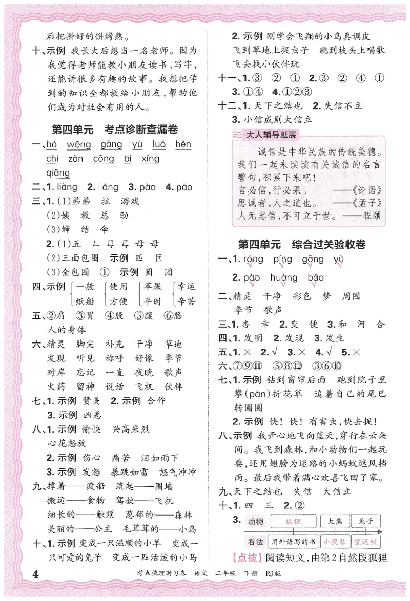 考点梳理时习卷语文二年级下答案精解精析_二年级上下册资料_53黄冈多个品牌系列资料_英语