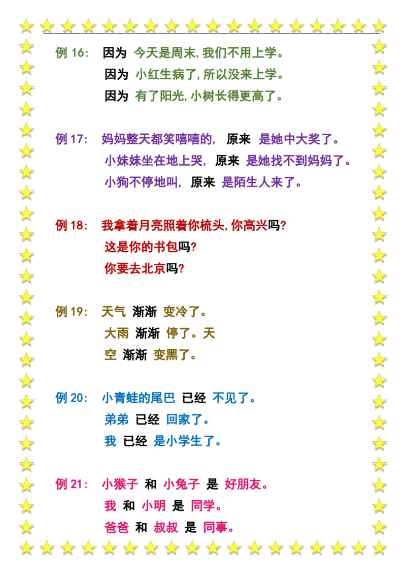 部编版语文一年级上册-仿写句子专项练习_一年级上下册资料_小学一年级学习资料-25年更新版_1-01、小学一年级语文上册_08、专项练习_句子专项