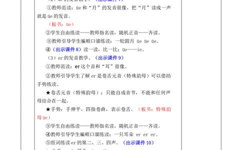 汉语拼音12ie&uuml;eer优质版教案_25秋七彩课堂统编版语文一年级上册教学资源包_七彩课堂统编版语文一年级上册教案_优质版教案_第四单元