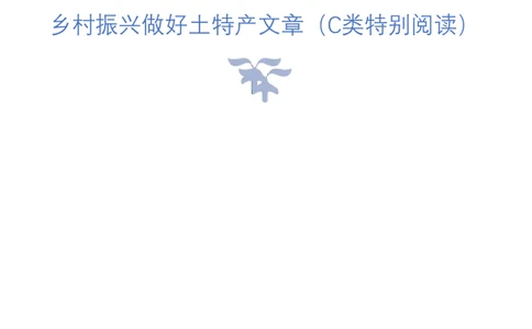 11.乡村振兴做好土特产文章（C类特别阅读）（联系微：ch456s进交流群）_2026考公资料_（57）申论材料_袁东省考考前终极押题素材