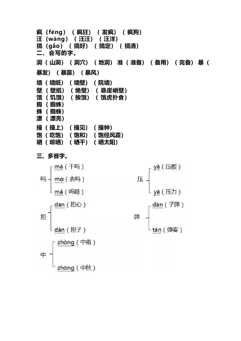 部编版三年级（上册）语文期中考试复习要点_三年级上下册资料_小学三年级学习资料-25年更新版_3-01、小学三年级语文上册_3-1-1、复习、知识点、归纳汇总