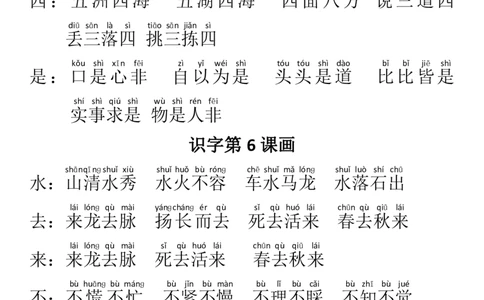 部编版一年级上册生字对应成语_一年级上下册资料_小学一年级学习资料-25年更新版_1-01、小学一年级语文上册_01、知识汇总