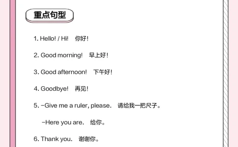 牛津上海版试用本一起点-一年级上册-Module1句型_一年级上下册资料_小学一年级学习资料-25年更新版_1-05、小学一年级英语上册_上海版_2024新上海一年级新教材开学加油包