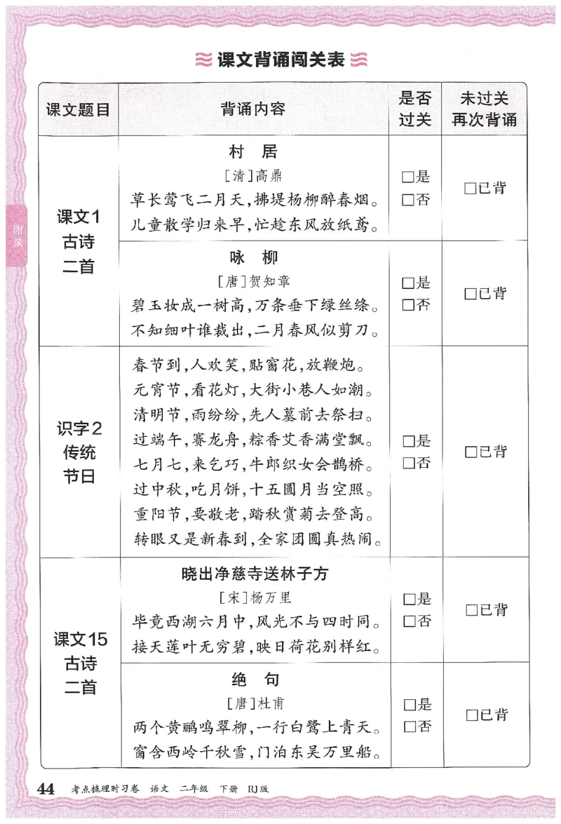 考点梳理时习卷语文二年级下补缺手册_二年级上下册资料_53黄冈多个品牌系列资料_英语