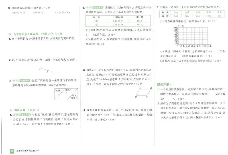 四年级数学上册人教版25秋《拔尖大试卷》_25秋小学语数英习题试卷_数学_人教版_1-6年级数学上册人教版25秋《拔尖大试卷》