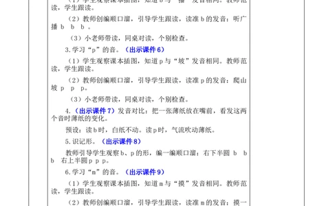 汉语拼音3bpmf优质版教案_25秋七彩课堂统编版语文一年级上册教学资源包_七彩课堂统编版语文一年级上册教案_优质版教案_第二单元