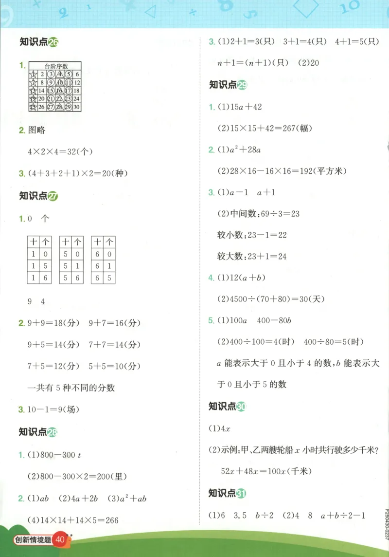 情境题_25秋小学语数英习题试卷_数学_苏教版_阳光同学计算小达人苏教25年上册1-6_阳光同学计算小达人SJ5上