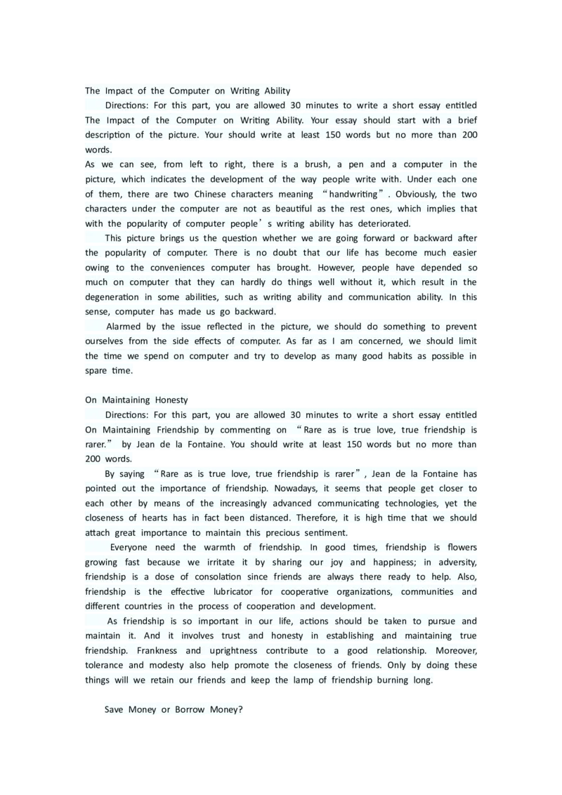 CET-6六级考试必备范文10篇_六级_六级写作专项_六级写作