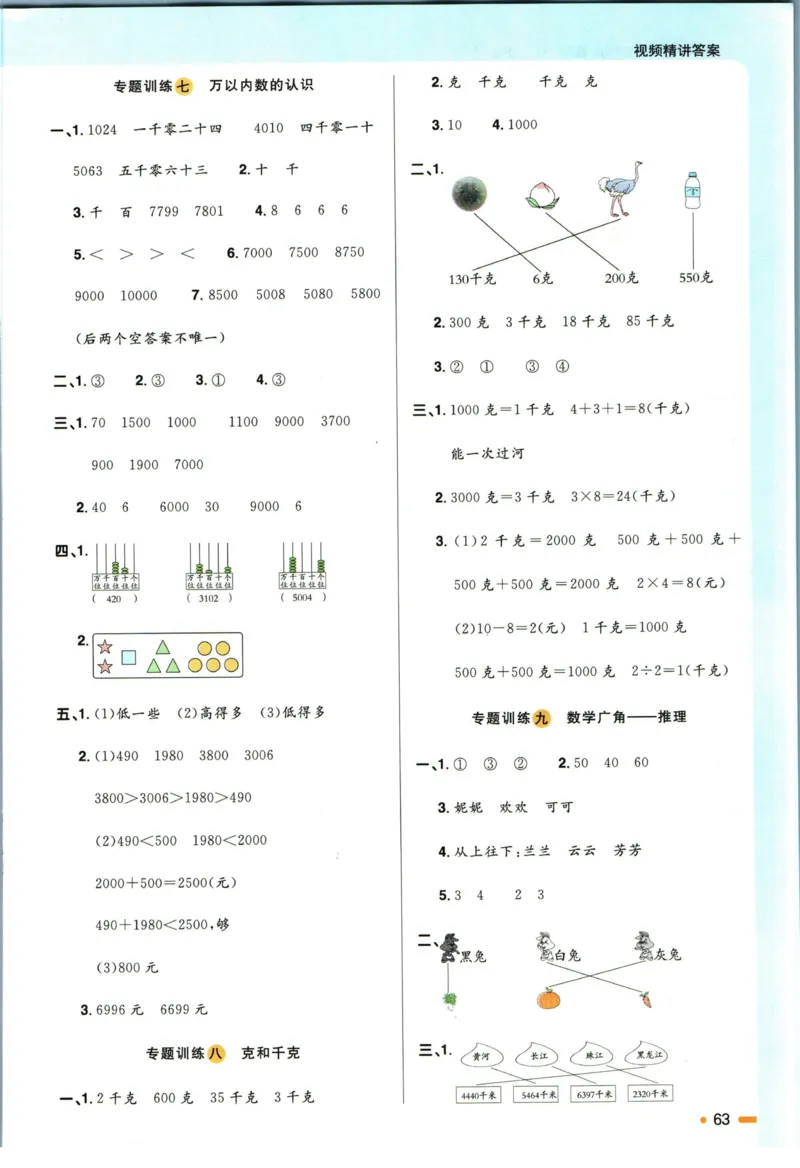 阳光同学暑假衔接二升三数学人教版_三年级上下册资料_小学三年级学习资料-25年更新版_3-12、寒暑假大礼包_暑假