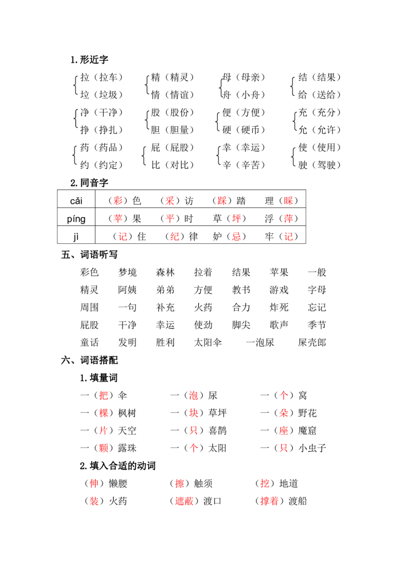 资料丨二（下）语文第四单元复习重点_二年级上下册资料_小学二年级学习资料-25年更新版_2-02、小学二年级语文下册_2-2-1、复习、知识点、归纳汇总_资料丨二（下）语文单元复习重点
