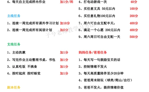 积分激励及奖惩表、_1720871120_一年级上下册资料_一年级上册小红书同款资料_一年级(1)