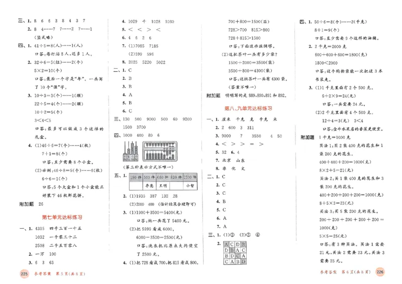 测评卷人教数学2下_二年级上下册资料_53黄冈多个品牌系列资料_数学
