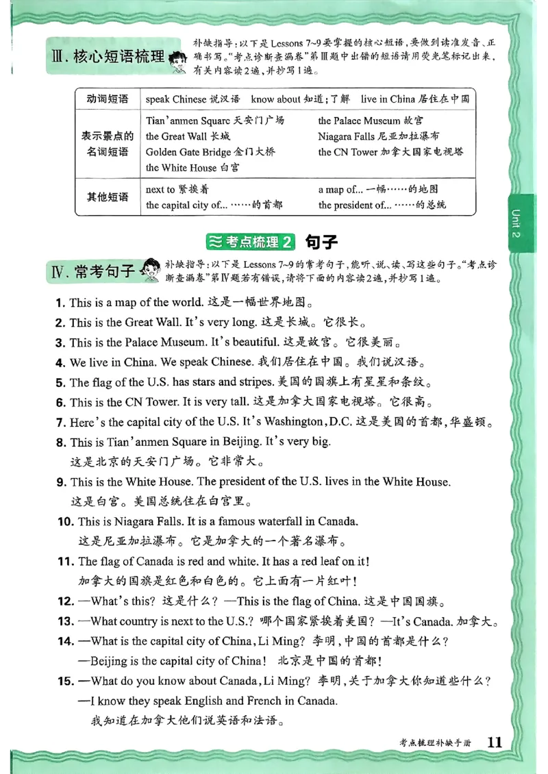 英语五上JJ版补缺手册_25秋小学语数英习题试卷_英语_冀教版_英语《王朝霞考点梳理时习卷》冀教25秋_25秋《王朝霞考点梳理时习卷》英语冀教五上