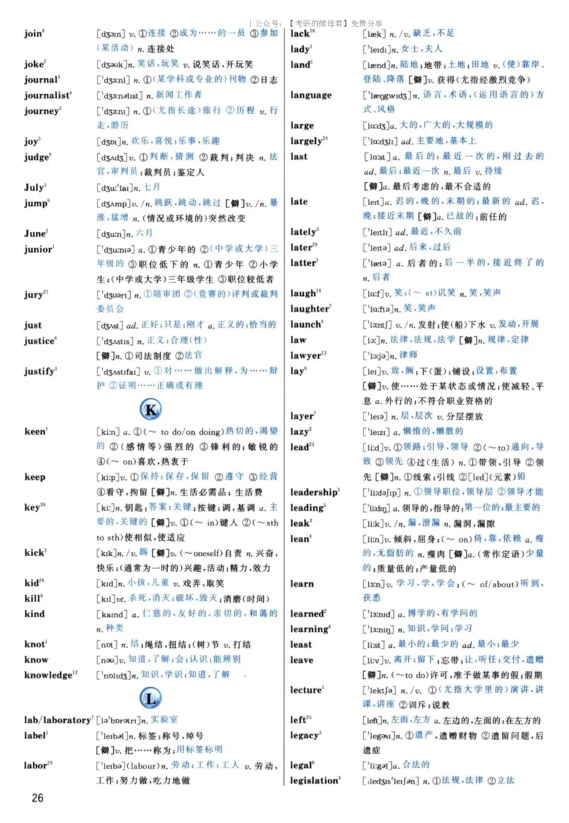 6.大纲词汇背诵宝典英语二_考研英语+作文模板_3.1980-2025考研英二真题+解析