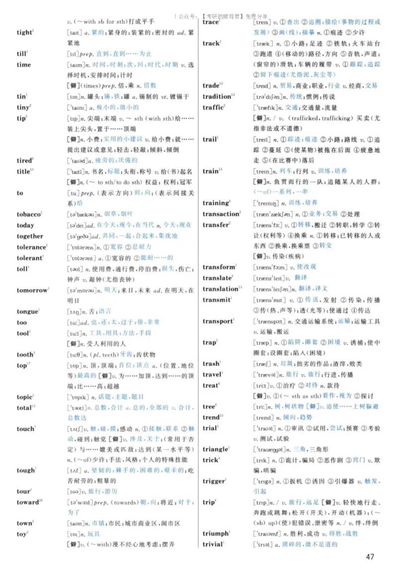6.大纲词汇背诵宝典英语二_考研英语+作文模板_3.1980-2025考研英二真题+解析