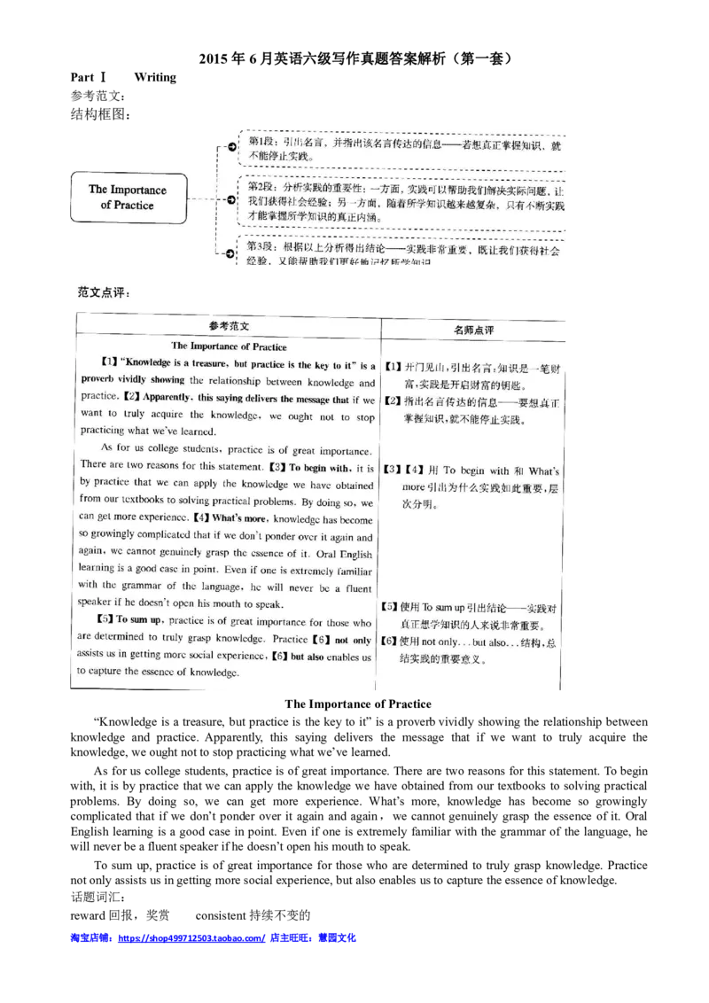 2010-2015年六级写作真题答案解析_六级_六级写作专项