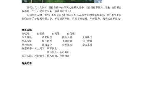 自然百态：《雪花人》_小学生作文专项名师课合集16套小学~视频+PDF_021.探秘图画王国&mdash;看图作文全攻略_第5讲自然百态：《雪花人》