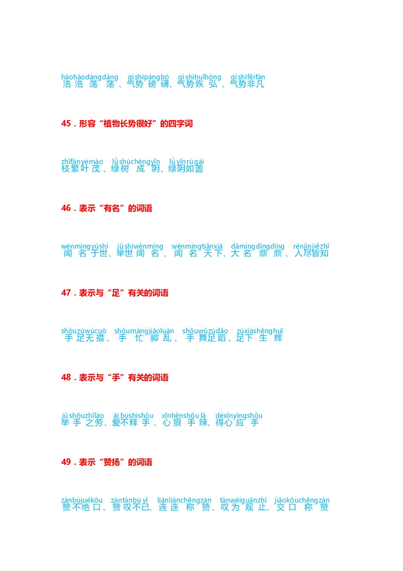 词语分类大全带拼音_一年级上下册资料_一年级上语数英上下册学习资料_3-6-2、小学一年级语文下册_统编、部编、人教（语文全国统一只有一个版）_1、知识点总结_专项-字词句子