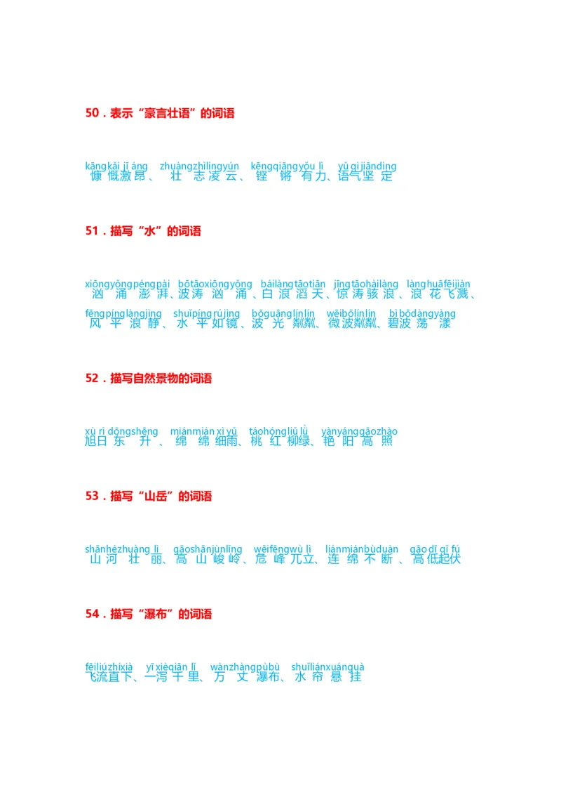 词语分类大全带拼音_一年级上下册资料_一年级上语数英上下册学习资料_3-6-2、小学一年级语文下册_统编、部编、人教（语文全国统一只有一个版）_1、知识点总结_专项-字词句子