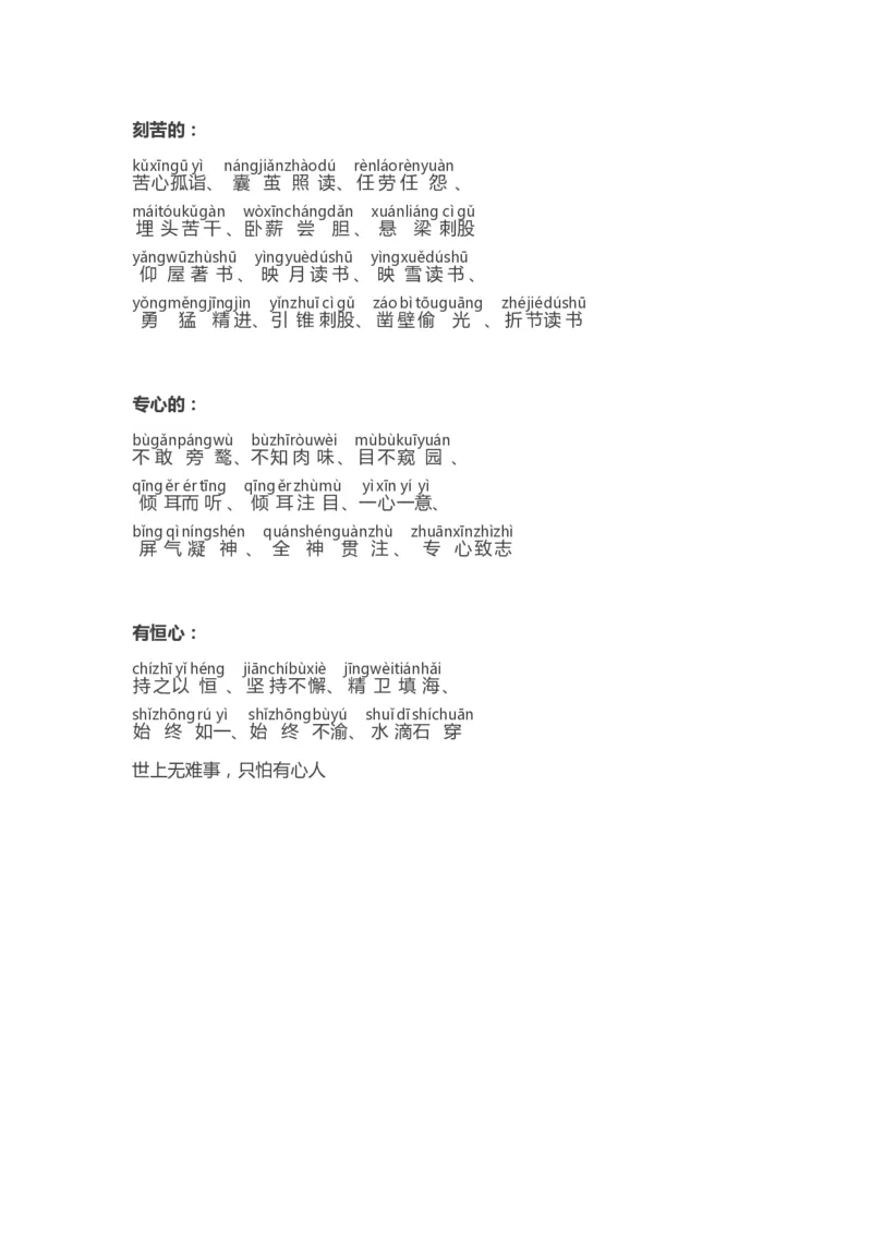 词语分类大全带拼音_一年级上下册资料_一年级上语数英上下册学习资料_3-6-2、小学一年级语文下册_统编、部编、人教（语文全国统一只有一个版）_1、知识点总结_专项-字词句子