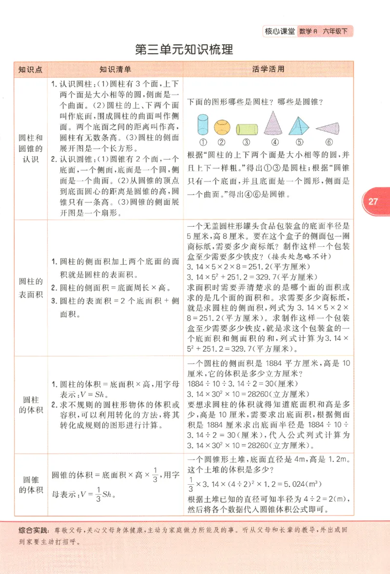 核心课堂.数学六年级.下_三年级上下册资料_53黄冈多个品牌系列资料_数学