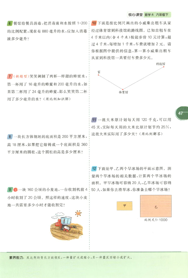 核心课堂.数学六年级.下_三年级上下册资料_53黄冈多个品牌系列资料_数学