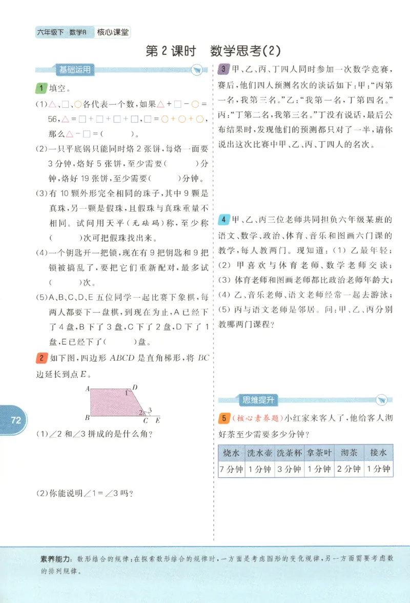 核心课堂.数学六年级.下_三年级上下册资料_53黄冈多个品牌系列资料_数学