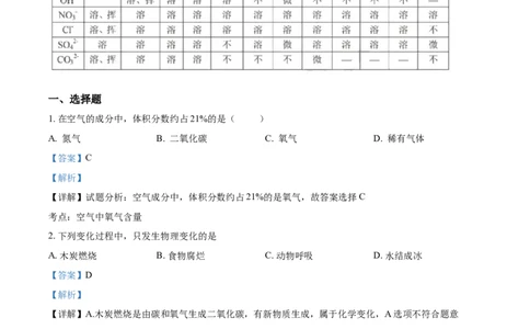 2019年吉林省长春市中考化学真题（解析卷）_吉林省长春市-历年中考真题_5-吉林省长春市-中考化学（2016-2025）