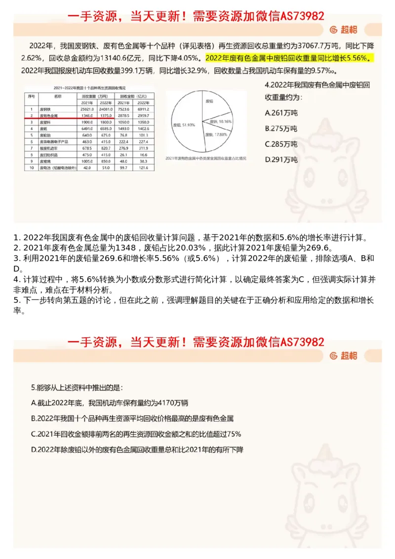 15.套题讲解8_文字解析版_2026考公资料_（05）超格_行测申论2025超格合集(行测&申论&政治理论)_行测申论2025省考超格超大杯刷题课（五合一）_超格五合一文字解析版_资料分析