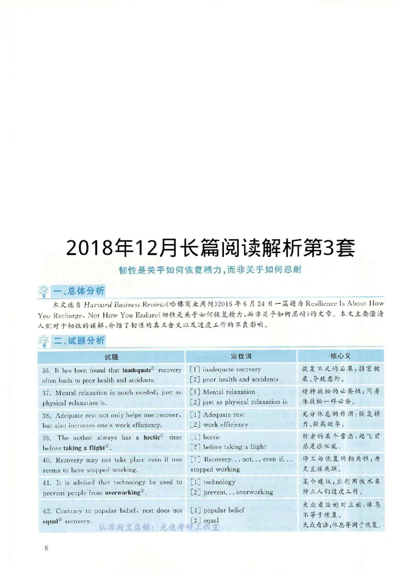 2018.12英语六级长篇阅读解析第3套_六级_六级长篇阅读_六级长篇阅读解析