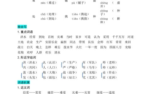 部编版二年级上册语文-第六单元知识盘点_二年级上下册资料_小学二年级学习资料-25年更新版_2-01、小学二年级语文上册_2-1-1、复习、知识点、归纳汇总